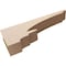 Ekena Millwork 6"W x 36"D x 12"H Thin Diane Rough Cedar Woodgrain TimberThane Corbel, Primed Tan CORUR06X36X12DIARCPR - alternate 4